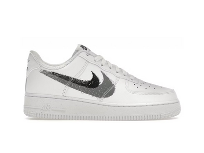 Nike Air Force 1 Low '07 Spray Paint Swoosh White Black Grey