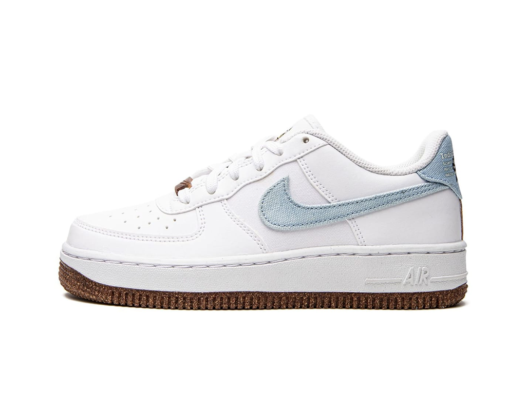 Nike Air Force 1 Low LV8 Indigo Canvas Cork White (GS)