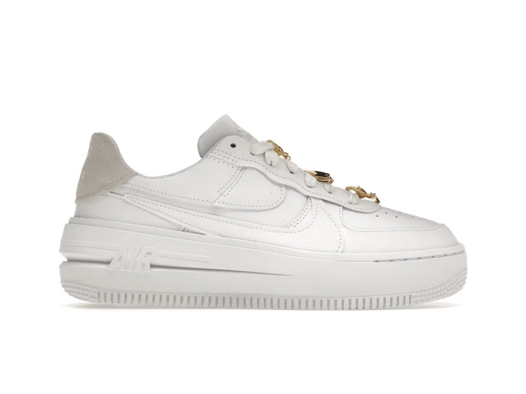 Nike Air Force 1 Low PLT.AF.ORM Bling White Metallic Gold (ženske)