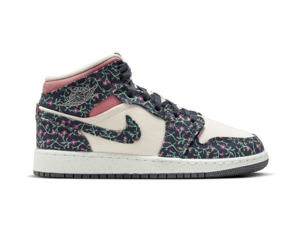 Nike Air Jordan 1 Mid SE GS Floral-Air Jordan-pikastore.cz
