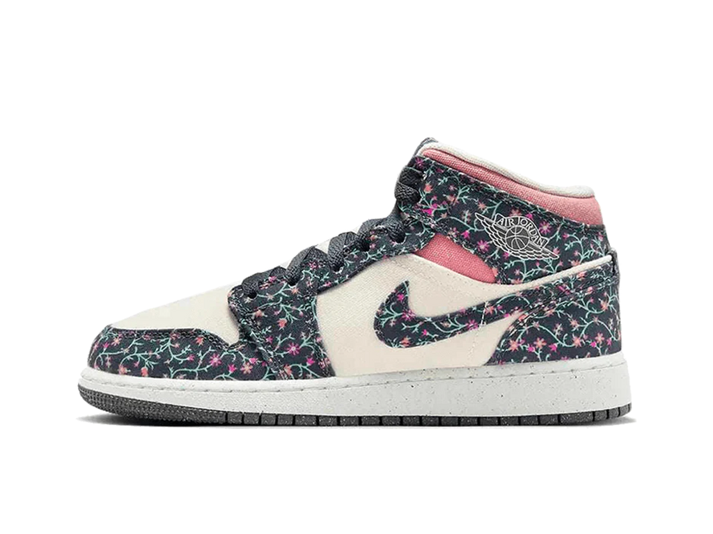 Nike Air Jordan 1 Mid SE GS Floral-Air Jordan-pikastore.cz