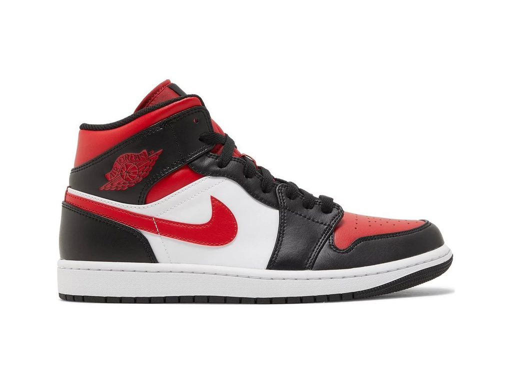 Nike Jordan 1 Mid White Black Red (2022)-sneakers-Air Jordan-pikastore.cz