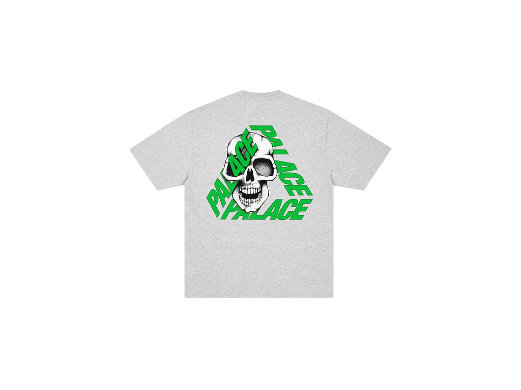 Palace P3 Skull T-Shirt Grey Marl-Palace-pikastore.cz