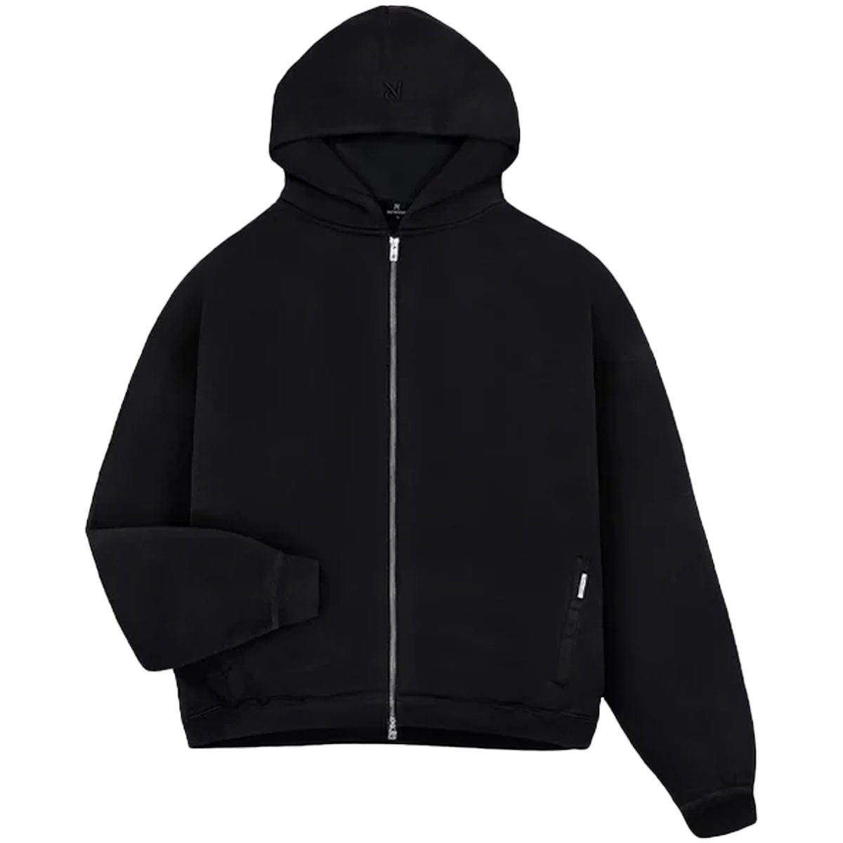 Represent Initial Boxy Zip Through Hoodie Black-Represent-pikastore.cz