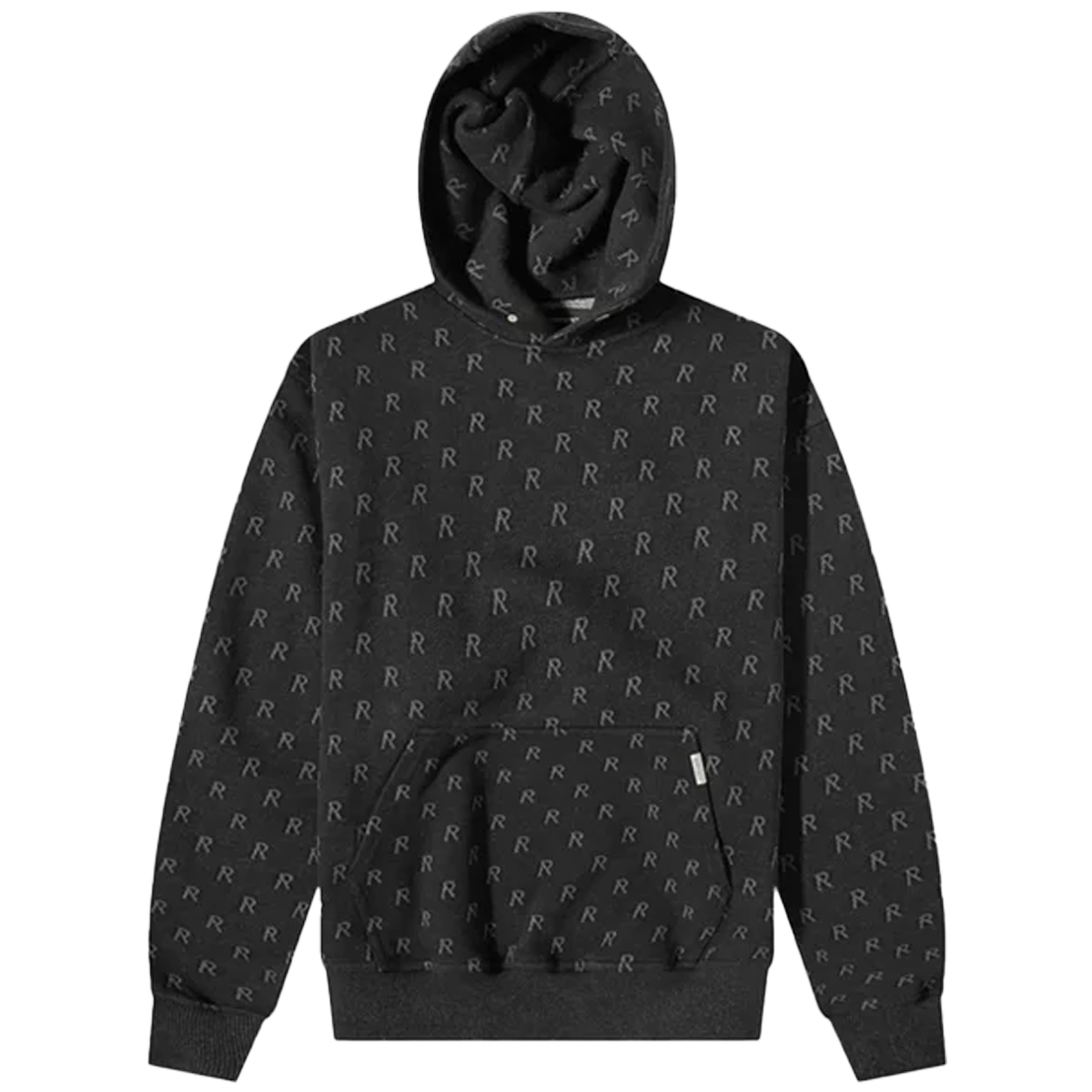 Represent Intarsia Initial Hoodie Off Black-Represent-pikastore.cz