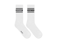 Represent Owners Club Socks Flat White Black
