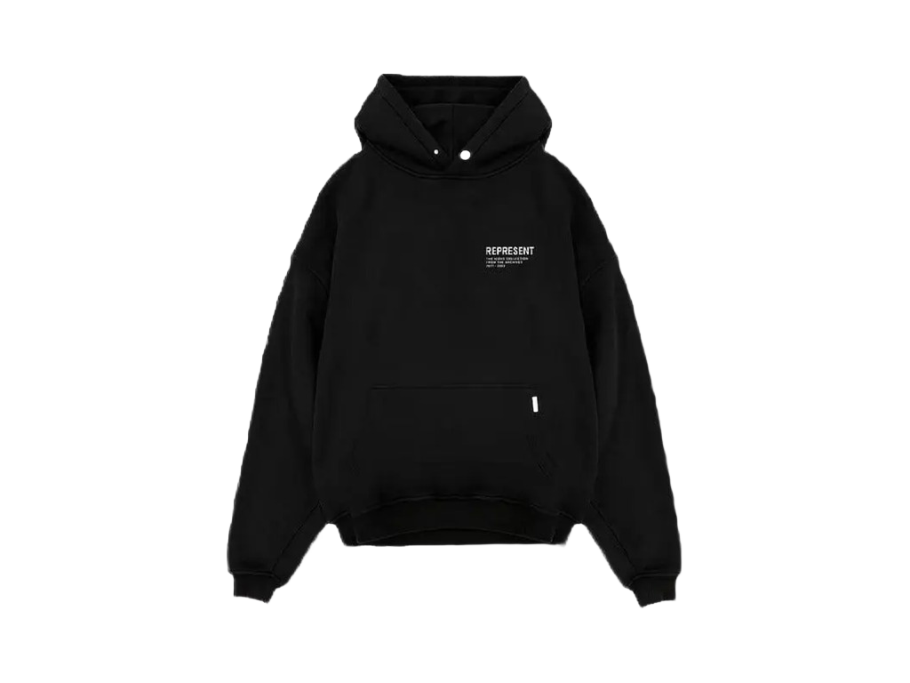 Represent Clo Monochrome Icons Hoodie Black-Represent-pikastore.cz
