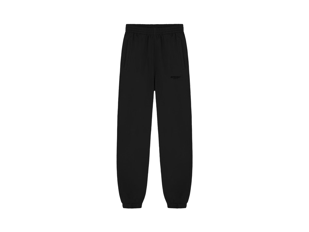 Represent Owners Club Flocked Sweatpant Black-Represent-pikastore.cz