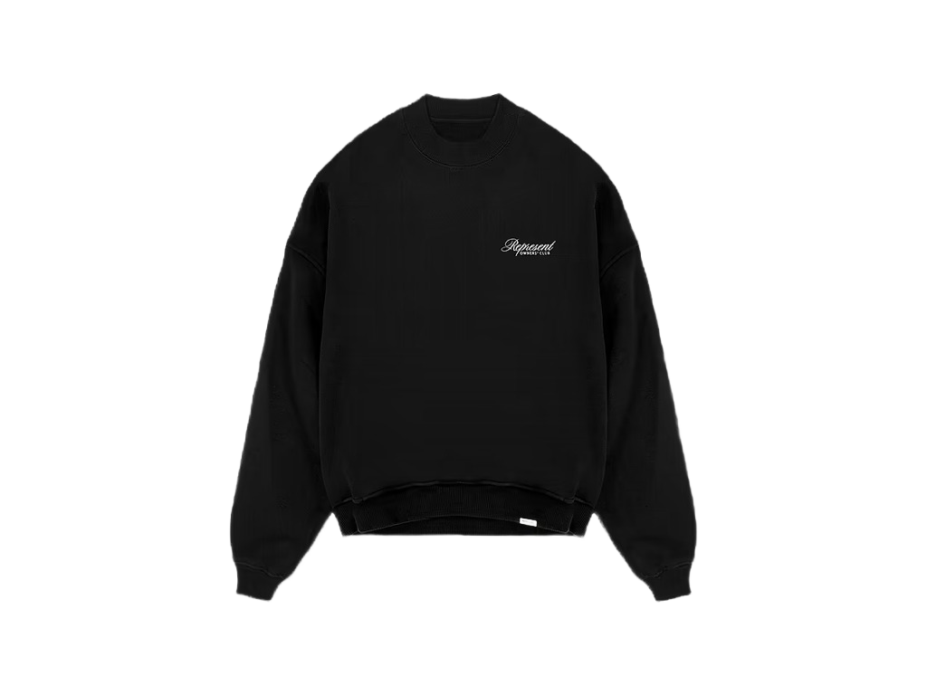 Represent Owners Club Script Crewneck Black-Represent-pikastore.cz