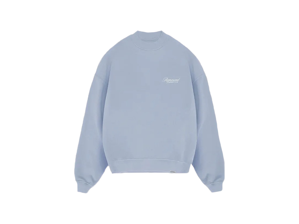 Represent Owners Club Script Crewneck Dusty Blue-Represent-pikastore.cz