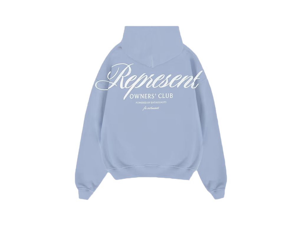 Represent Owners Club Script Hoodie Dusty Blue-Represent-pikastore.cz