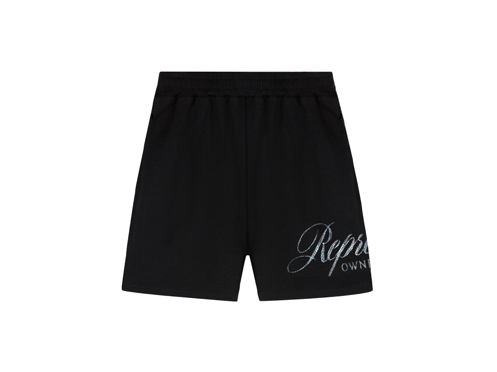 Represent Owners Club Script Mesh Shorts Black-Represent-pikastore.cz