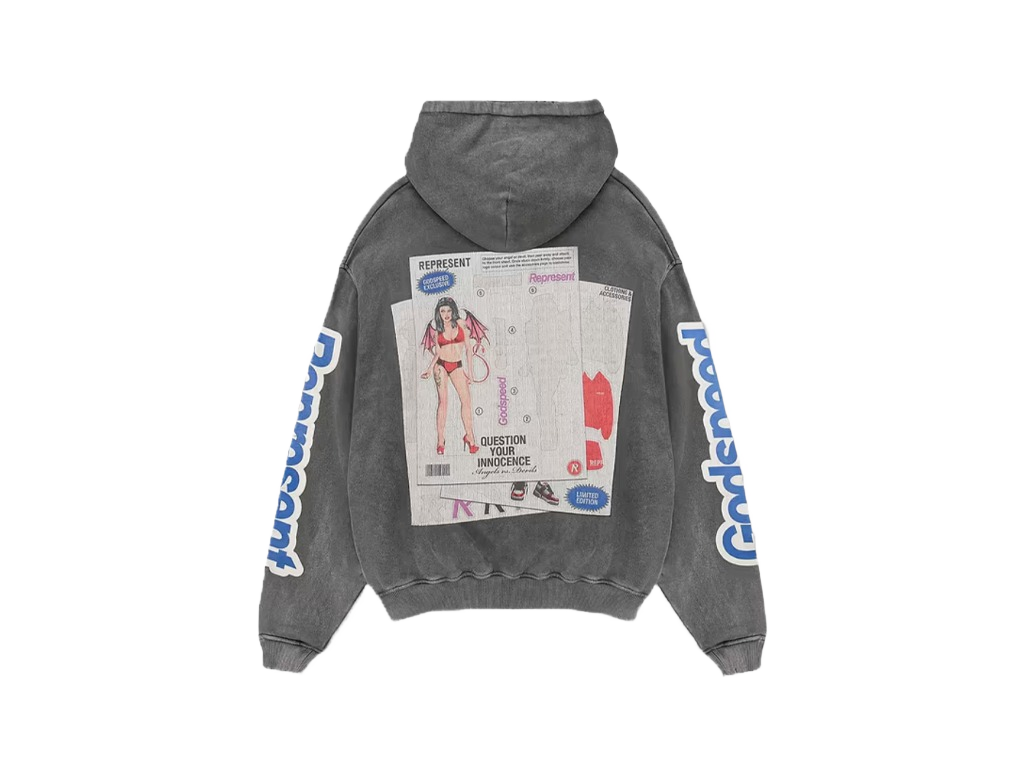 Represent Question Your Innocence Hoodie Vintage Grey