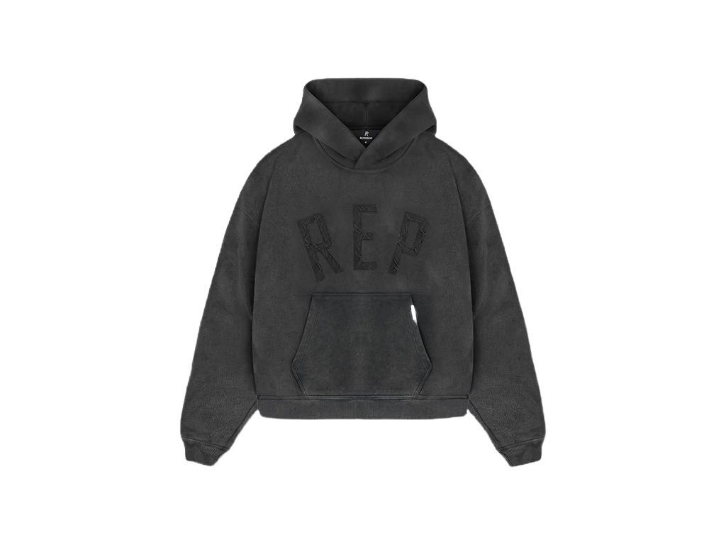 Represent Rep Applique Hoodie Vintage Black-Represent-pikastore.cz