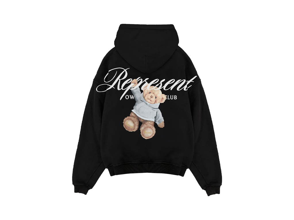 Represent X Harrods Bear Owners Club Hoodie Jet Black-Represent-pikastore.cz