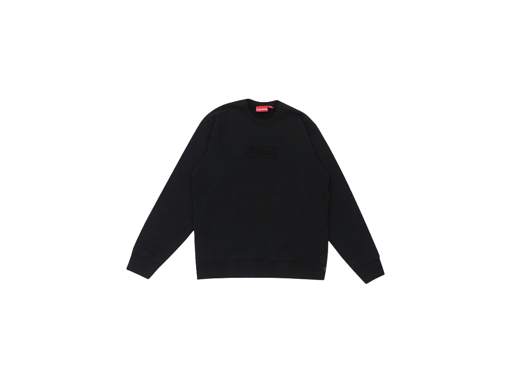 Supreme Cutout Logo Crewneck Black-Supreme-pikastore.cz