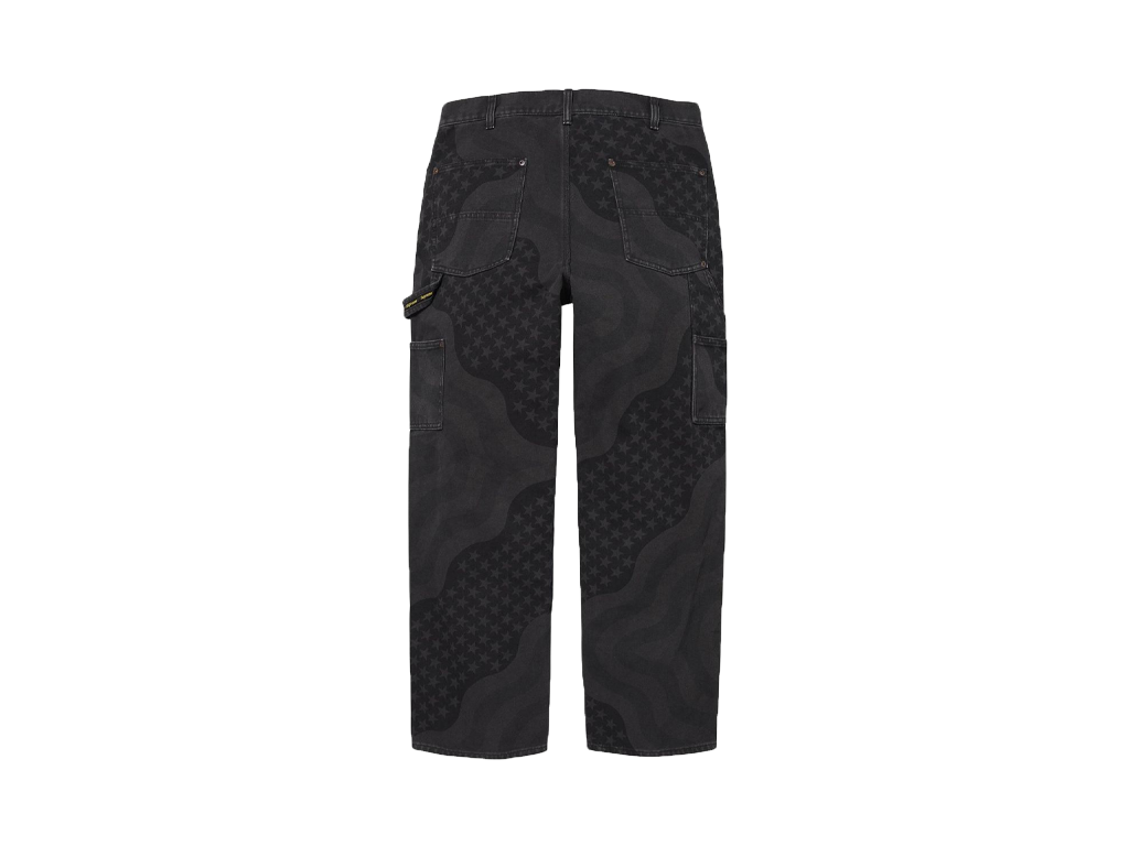 Supreme Flag Double Knee Painter Pant Black-Supreme-pikastore.cz