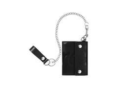 Supreme Leather Chain Wallet Black