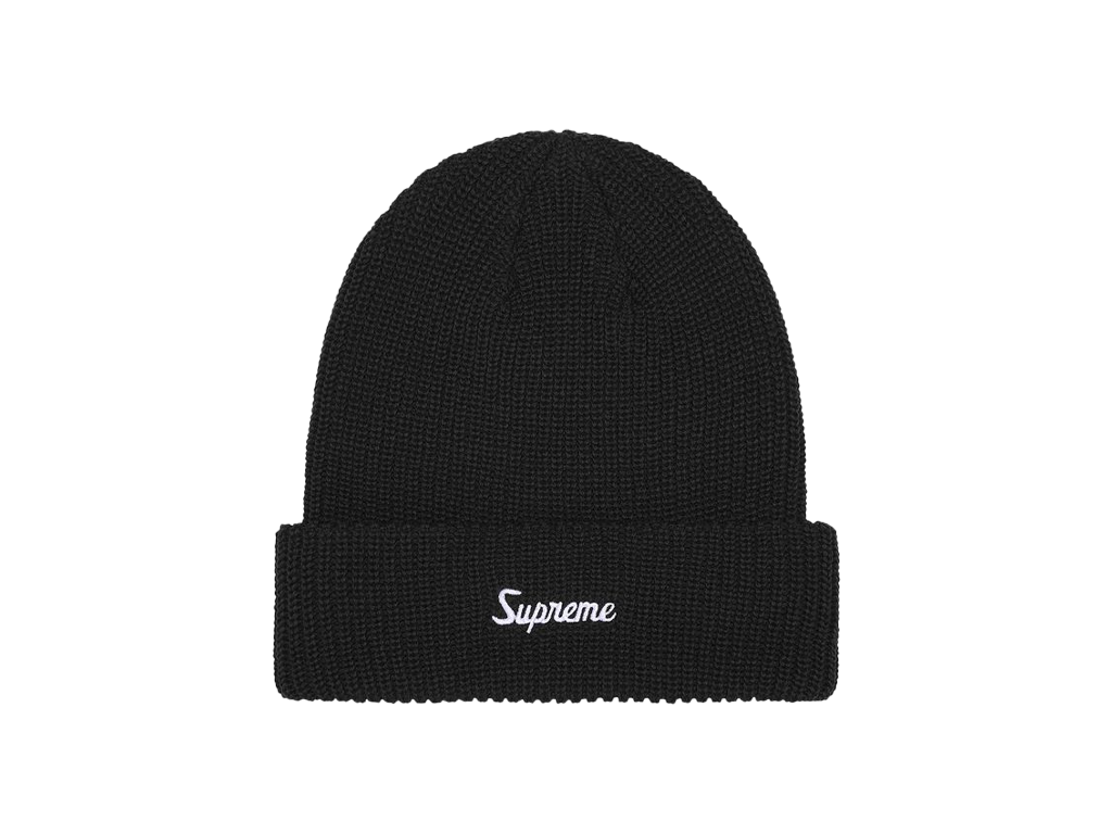 Supreme Loose Gauge Beanie (FW25) Black-Supreme-pikastore.cz