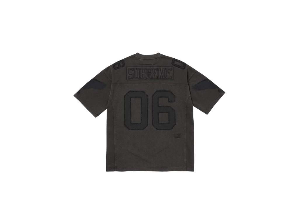 Supreme MM6 Maison Margiela Cotton Football Jersey Black-Supreme-pikastore.cz