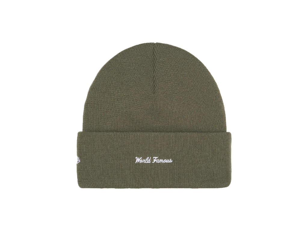 Supreme New Era Box Logo Beanie (FW25) Light Olive-Supreme-pikastore.cz