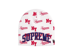 Supreme New Era Monogram Beanie White