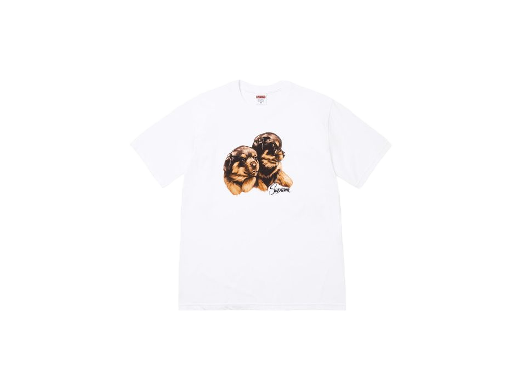 Supreme Puppies Tee White-Supreme-pikastore.cz