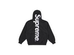 Supreme Satin Applique Hooded Sweatshirt (FW25) Black