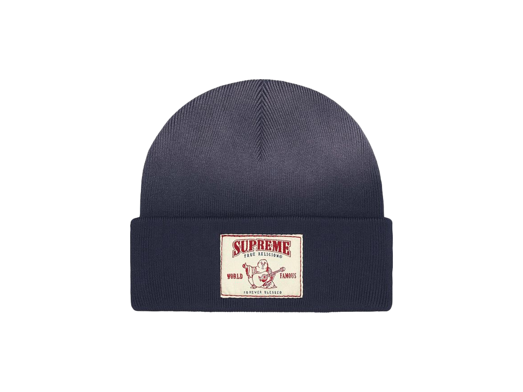 Supreme True Religion Beanie (FW25) Navy-Supreme-pikastore.cz