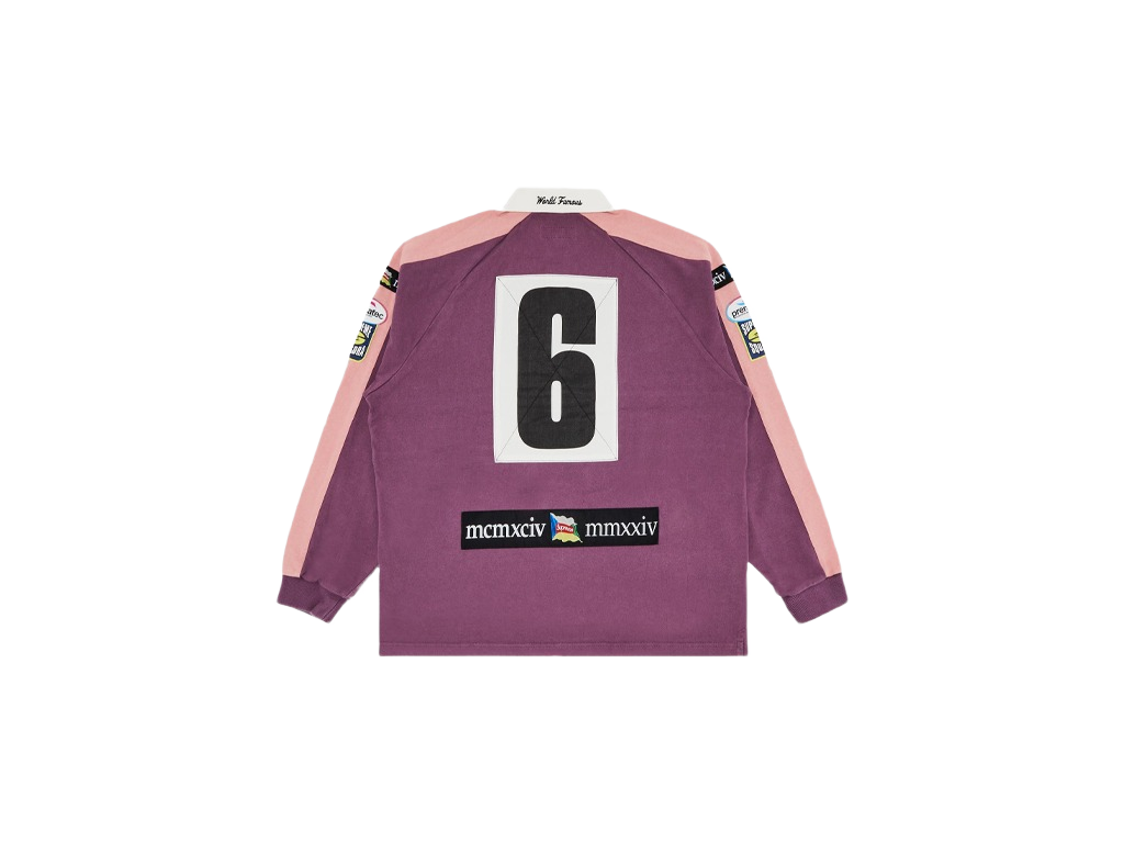 Supreme Chest Stripe Rugby Pink-Supreme-pikastore.cz