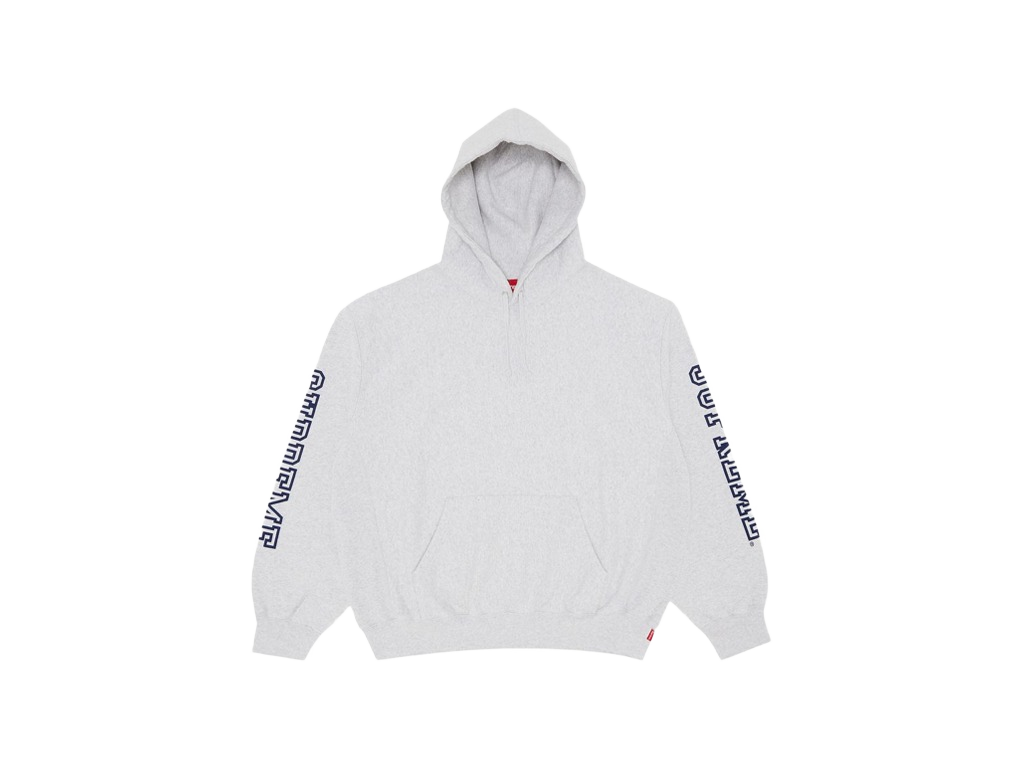 Supreme Collegiate Sleeve Hooded Sweatshirt Ash Grey-Supreme-pikastore.cz