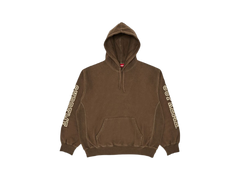 Supreme Collegiate Sleeve Hooded Sweatshirt Olive Brown