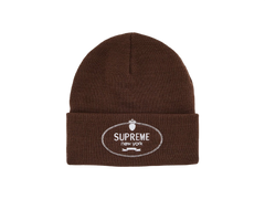 Supreme Crest Beanie Brown
