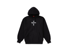 Supreme Cross Box Logo Hooded Sweatshirt Black