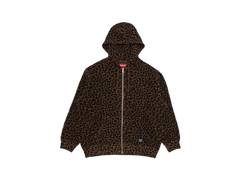Supreme Hooded Zip Up Thermal Brown