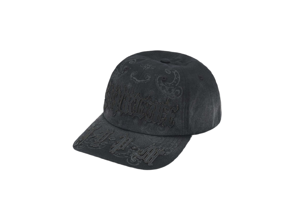Supreme Leather Applique 6-Panel Black-Supreme-pikastore.cz