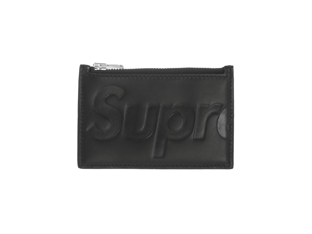 Supreme Leather Zip Card Holder Black-Supreme-pikastore.cz