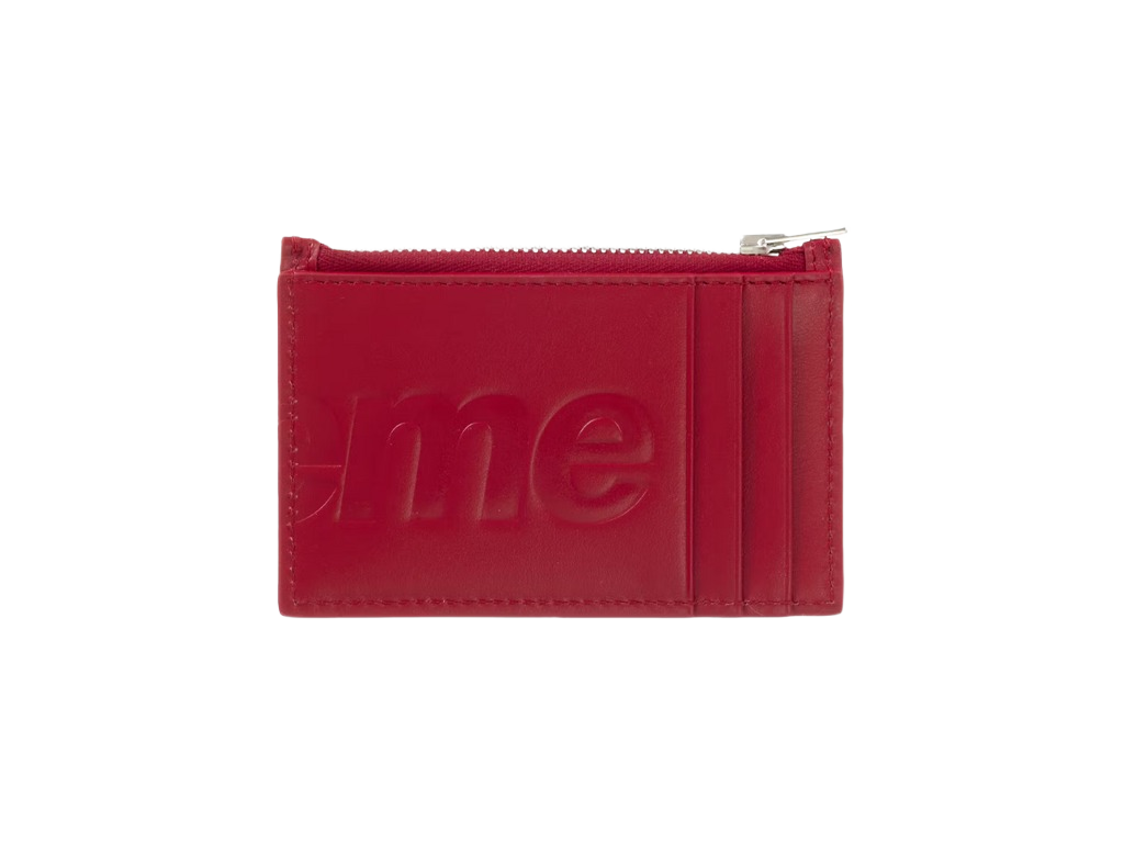 Supreme Leather Zip Card Holder Red-Supreme-pikastore.cz