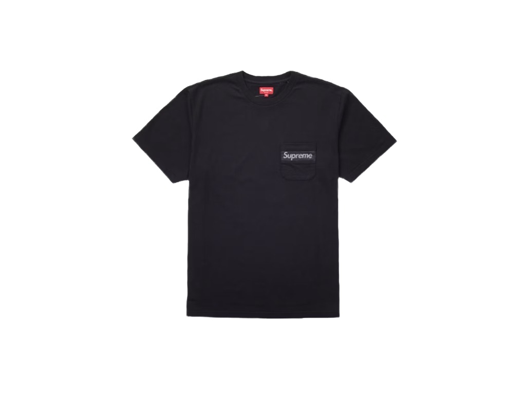Supreme Mesh Stripe Pocket Tee Black-Supreme-pikastore.cz