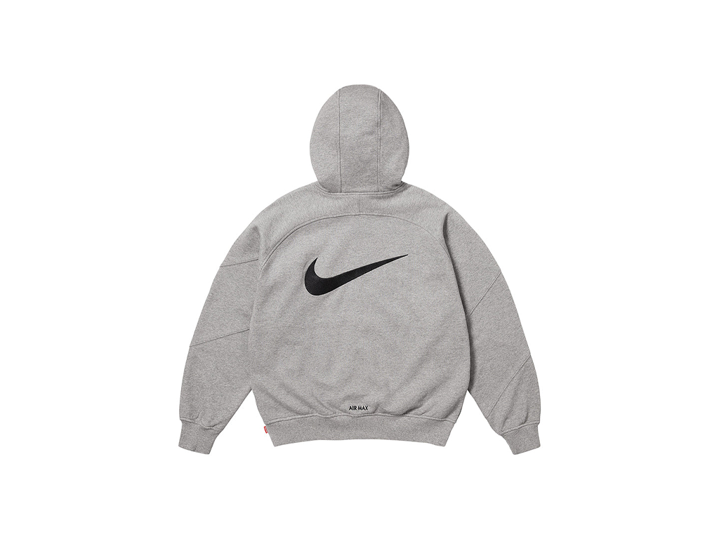 Supreme Nike Zip Up Hooded Sweatshirt Heather Grey-Nike-pikastore.cz