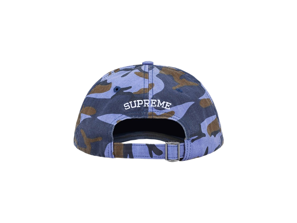 Supreme Pigment Coated S Logo 6-Panel Blue Camo-Supreme-pikastore.cz