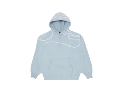 Supreme Shoulder Script Hooded Sweatshirt Dusty Blue