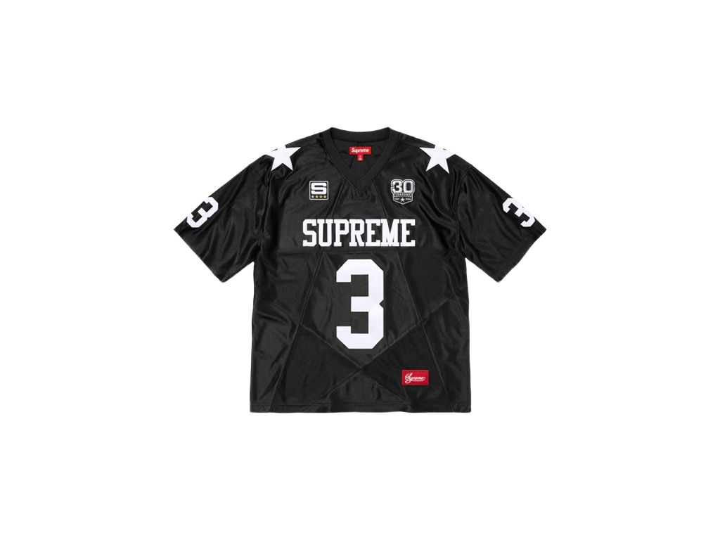 Supreme Star Football Jersey Black-Supreme-pikastore.cz