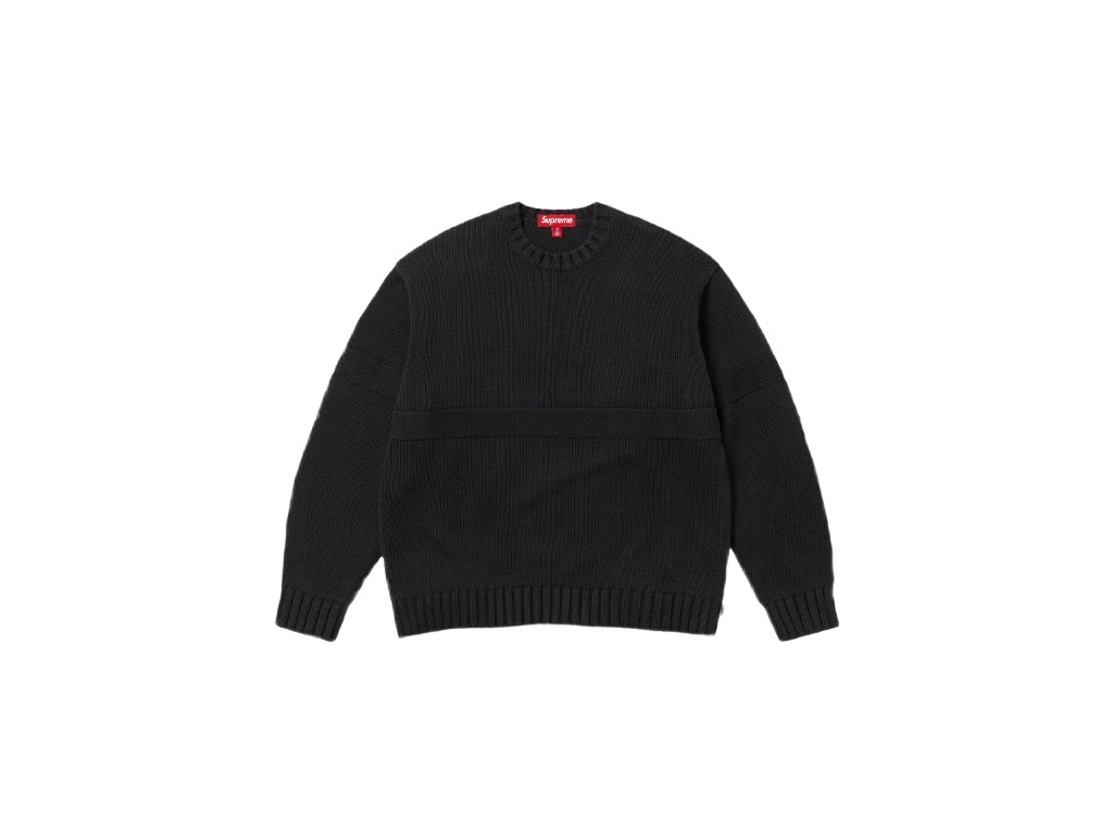 Supreme Tonal Applique Sweater Black-Supreme-pikastore.cz