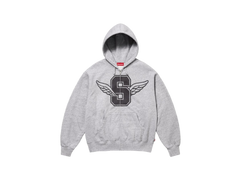 Supreme Wings Zip Up Hooded Sweatshirt Heather Grey
