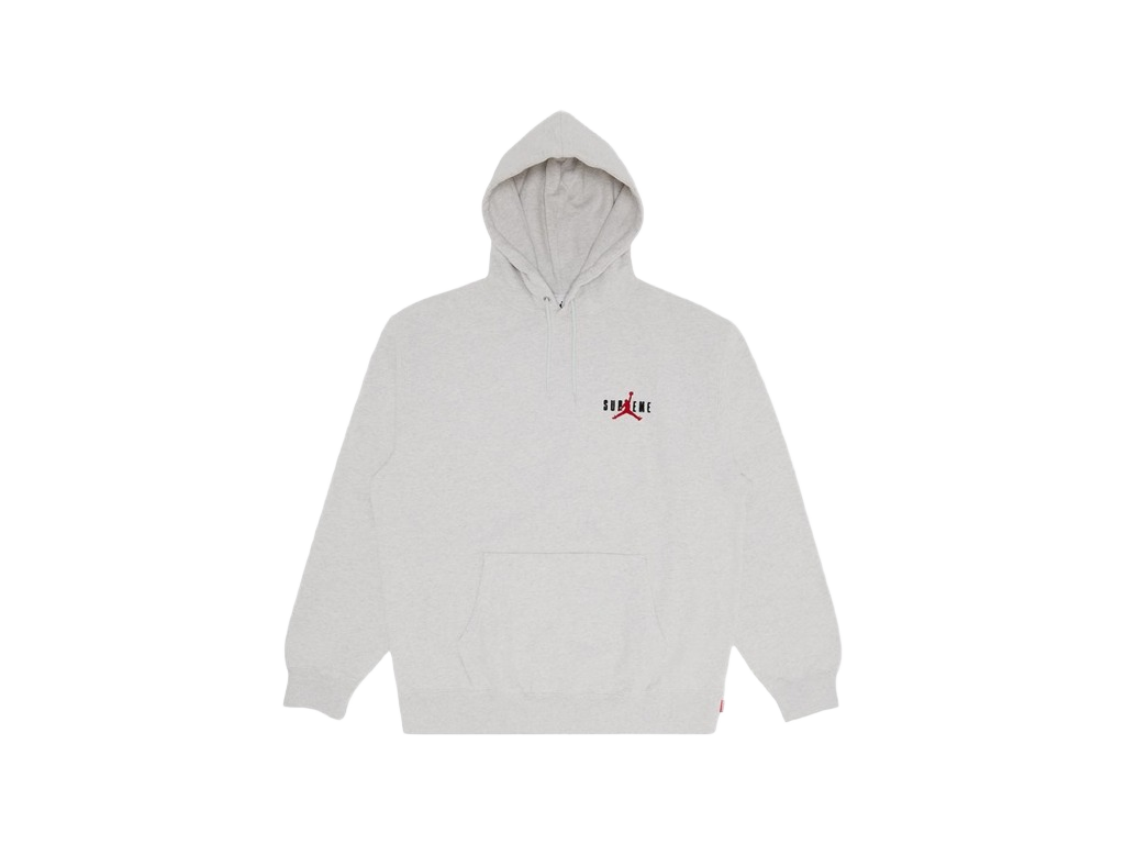 Supreme x Jordan Hooded Sweatshirt Ash Grey-Supreme-pikastore.cz