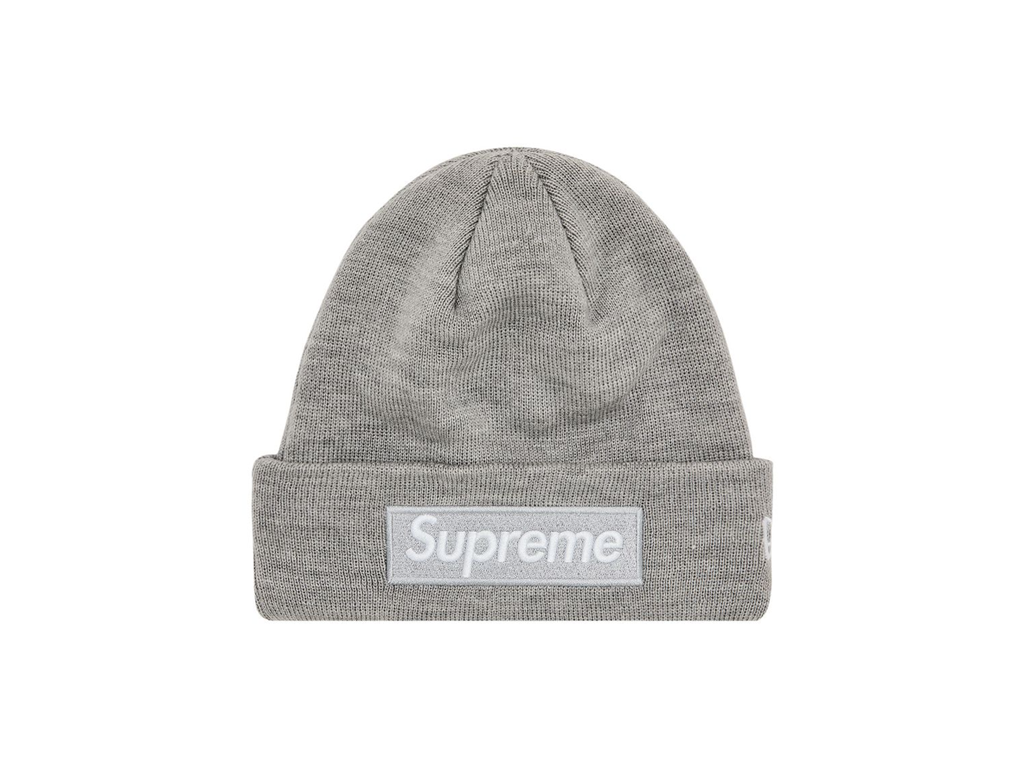 Supreme x New Era Box Logo Beanie Heather Grey-Supreme-pikastore.cz