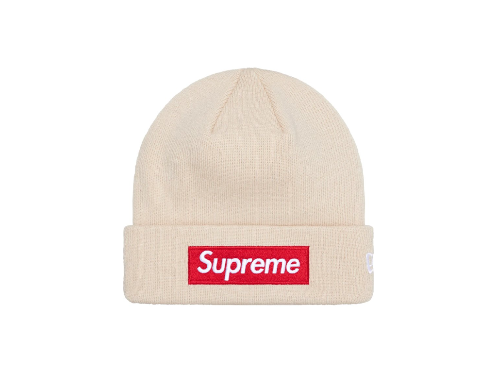 Supreme x New Era Box Logo Beanie Stone-Supreme-pikastore.cz