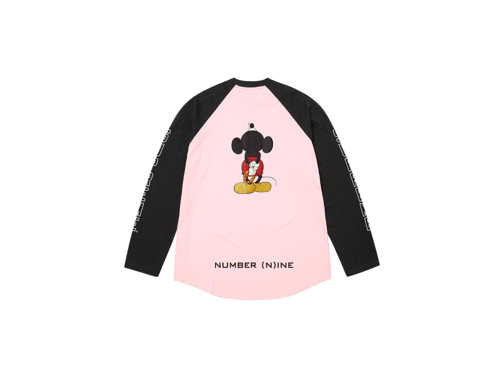Supreme x Number (N)Ine x Mickey Mouse Raglan Long-Sleeve Top Pink-Supreme-pikastore.cz