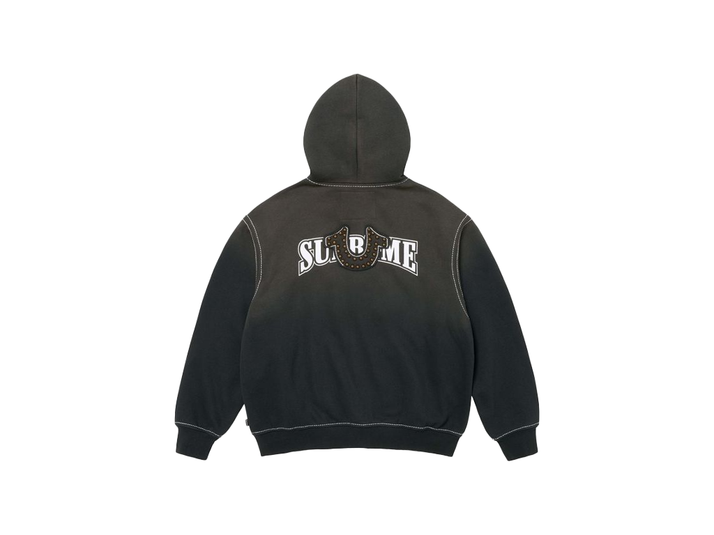 Supreme x True Religion Zip Up Hooded Sweatshirt Black-Supreme-pikastore.cz